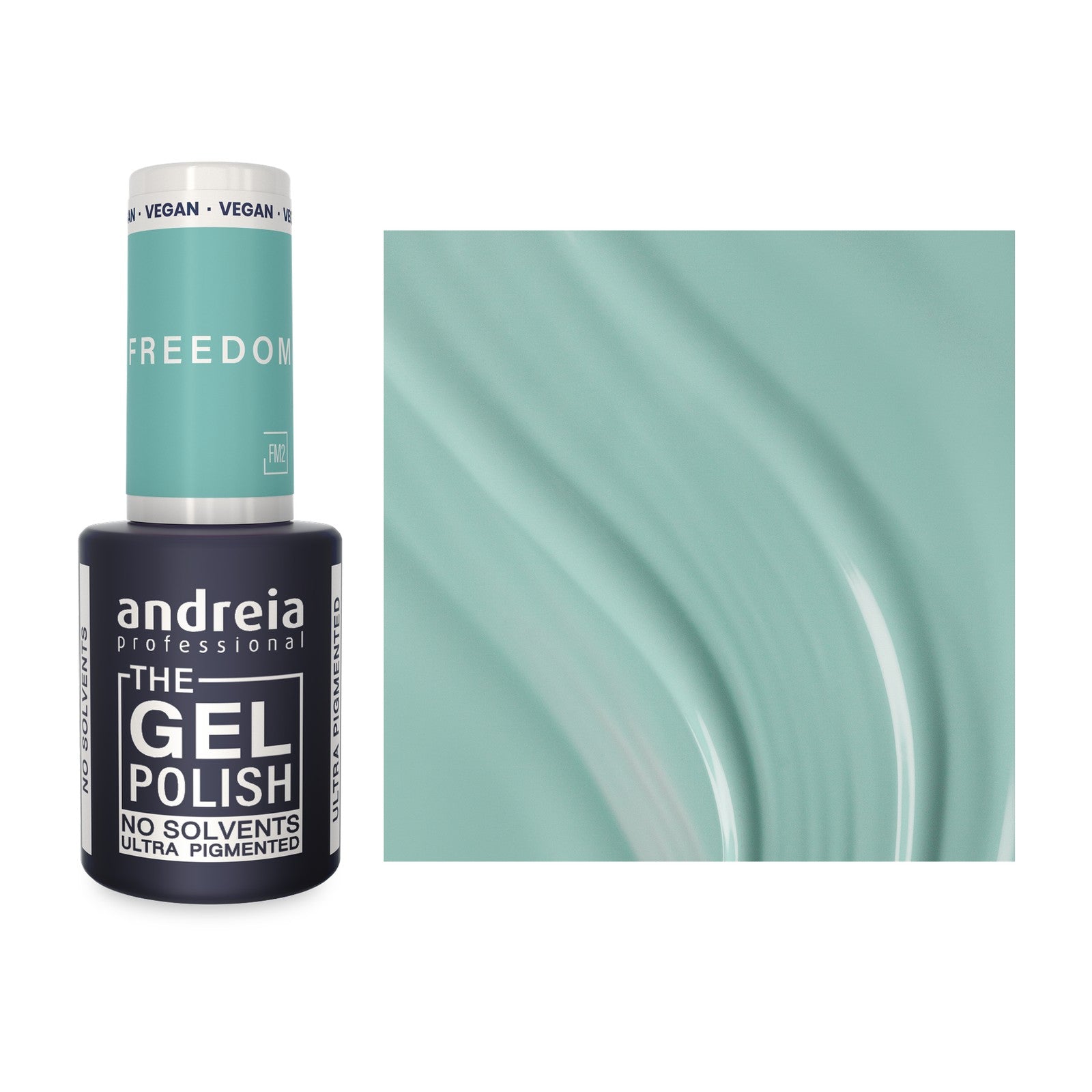 Andreia The Gel Polish FM2 Verde Menta — frasco e cor