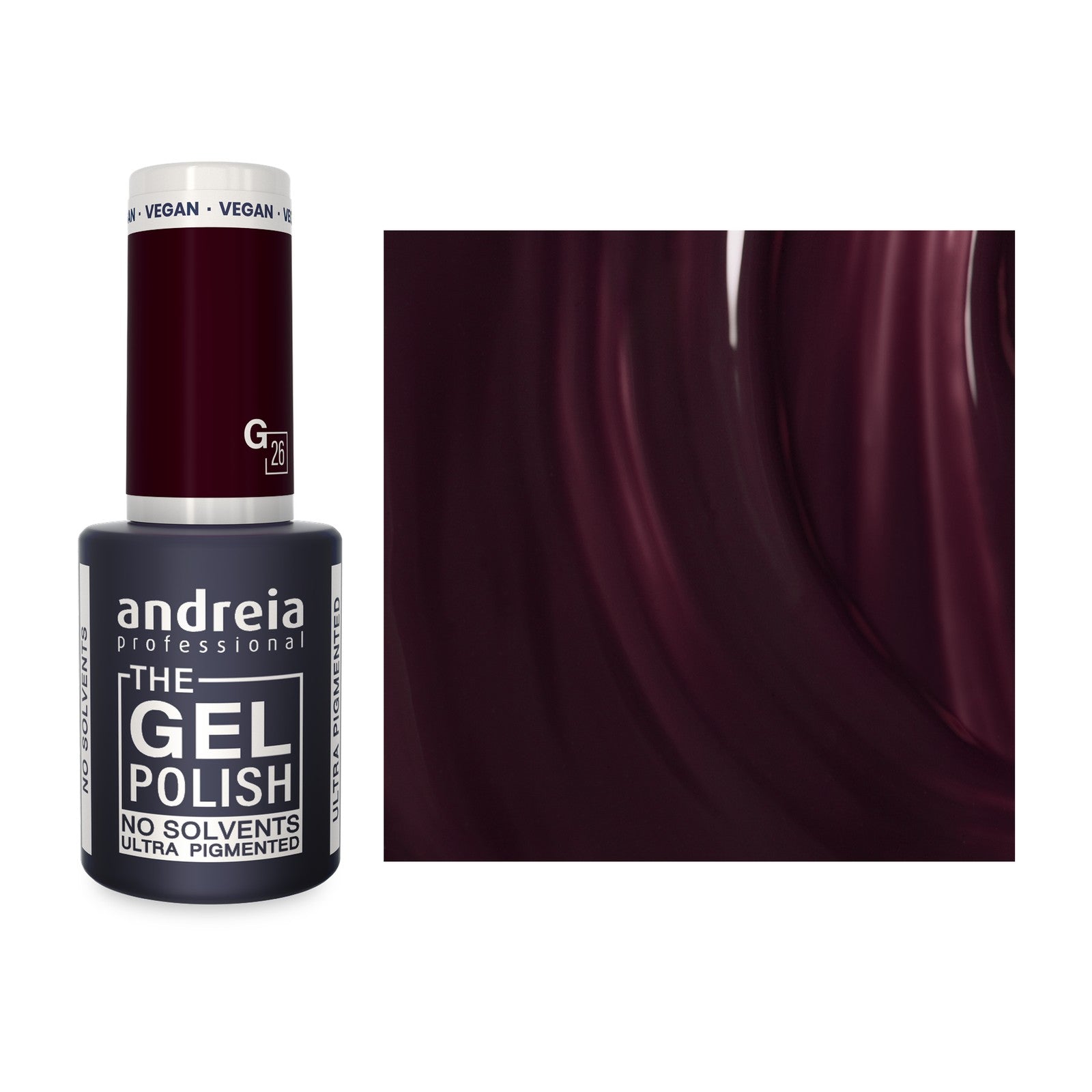 Andreia The Gel Polish G26 Café Escuro — frasco e cor