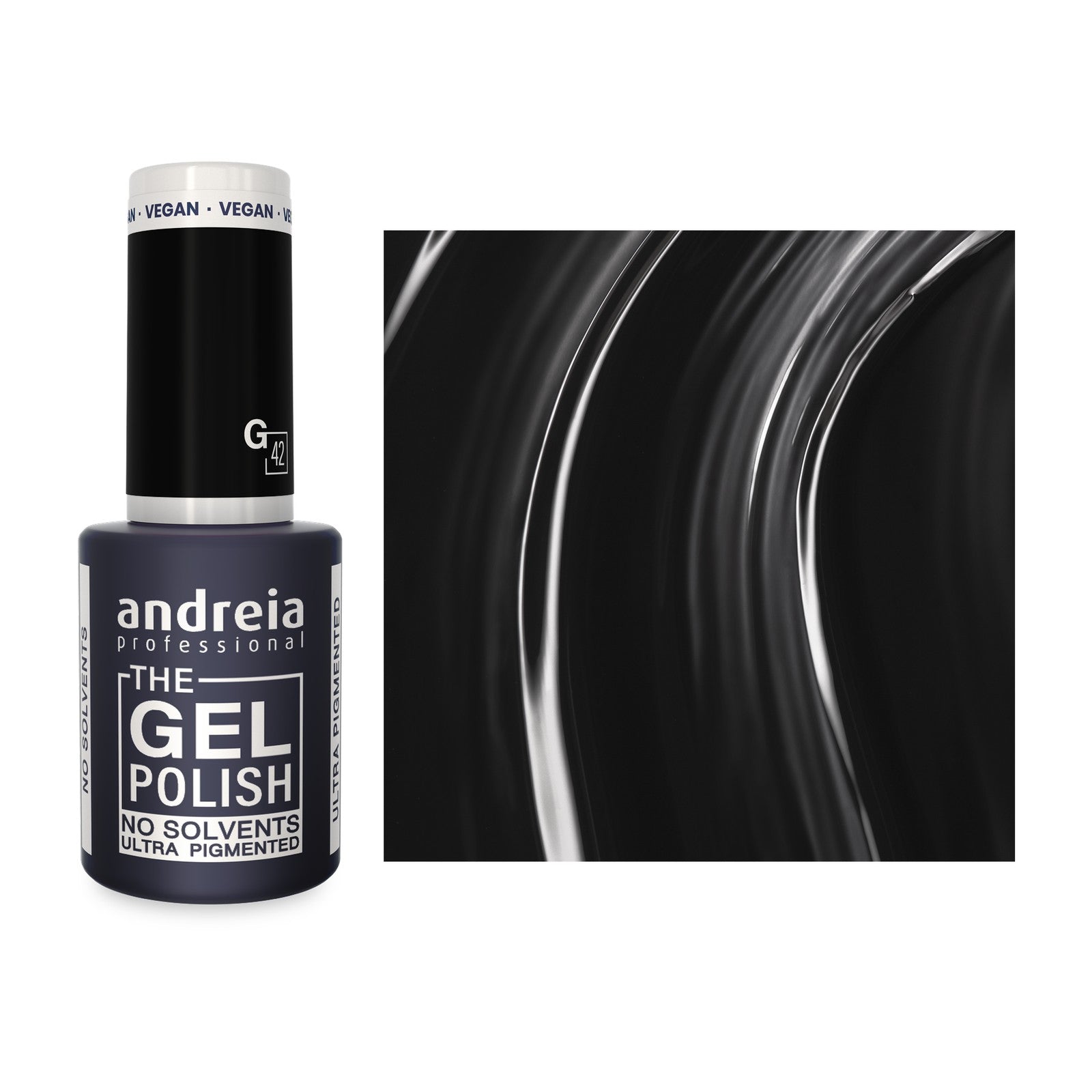 Andreia The Gel Polish G42 Preto — frasco e cor