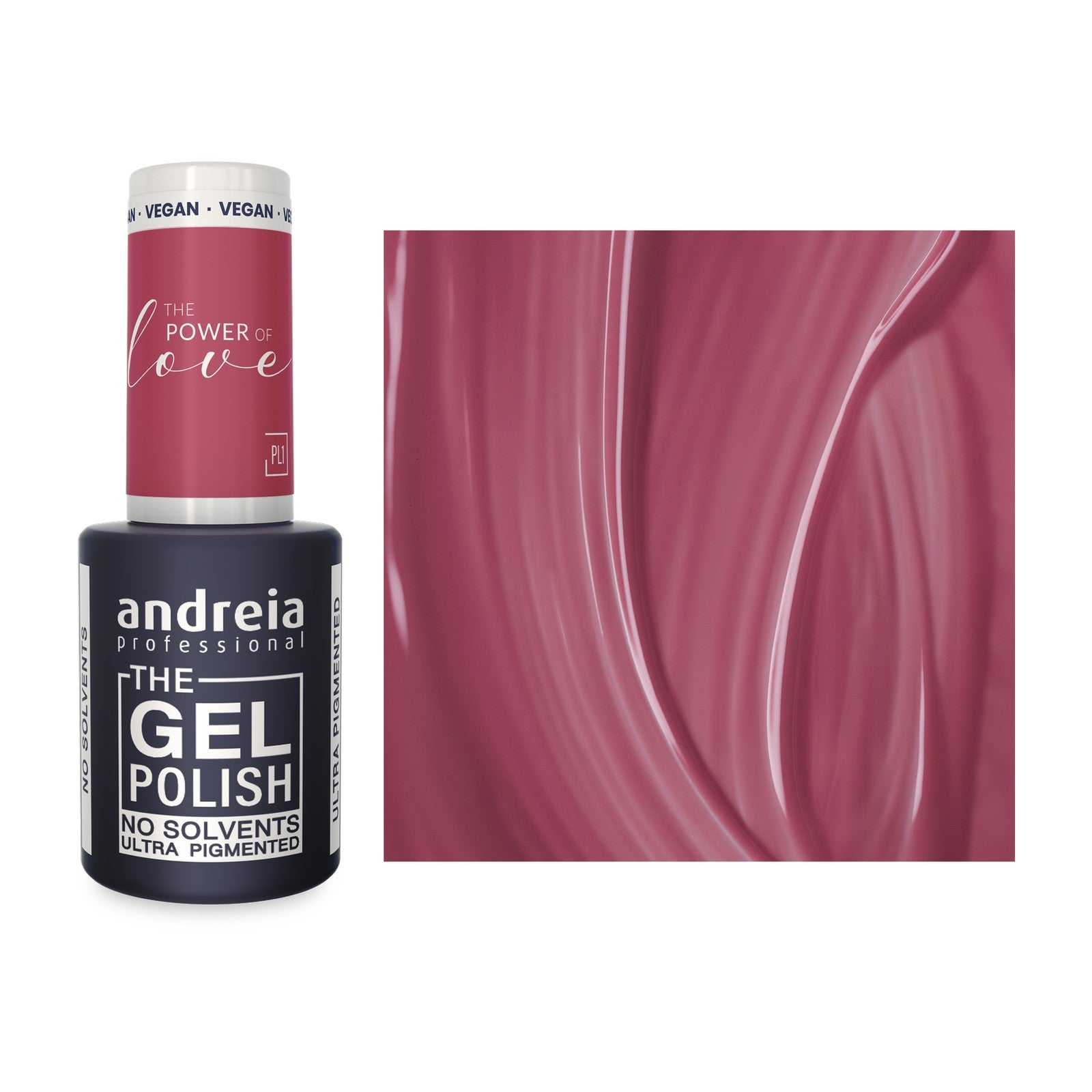 Andreia The Gel Polish PL1 Rosa — frasco e cor
