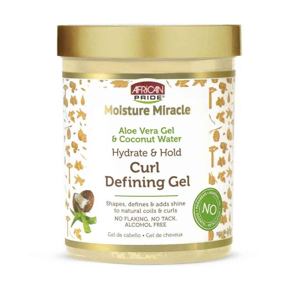 African Pride Aloe & Coconut Water Curl Defining Gel 510g - Ilha dos cosméticos