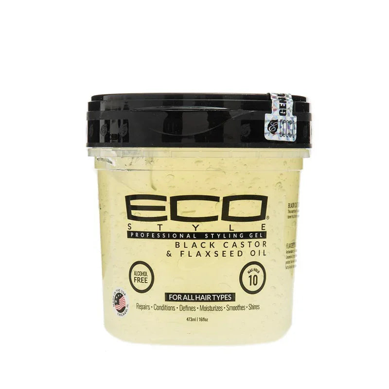 Eco Style Black Castor & Flaxseed Oil Gel 473ml - Ilha dos cosméticos
