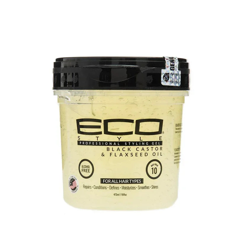 Eco Style Black Castor & Flaxseed Oil Gel 473ml - Ilha dos cosméticos