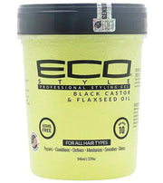 Eco Style Black Castor & Flaxseed Oil Gel 946ml - Ilha dos cosméticos