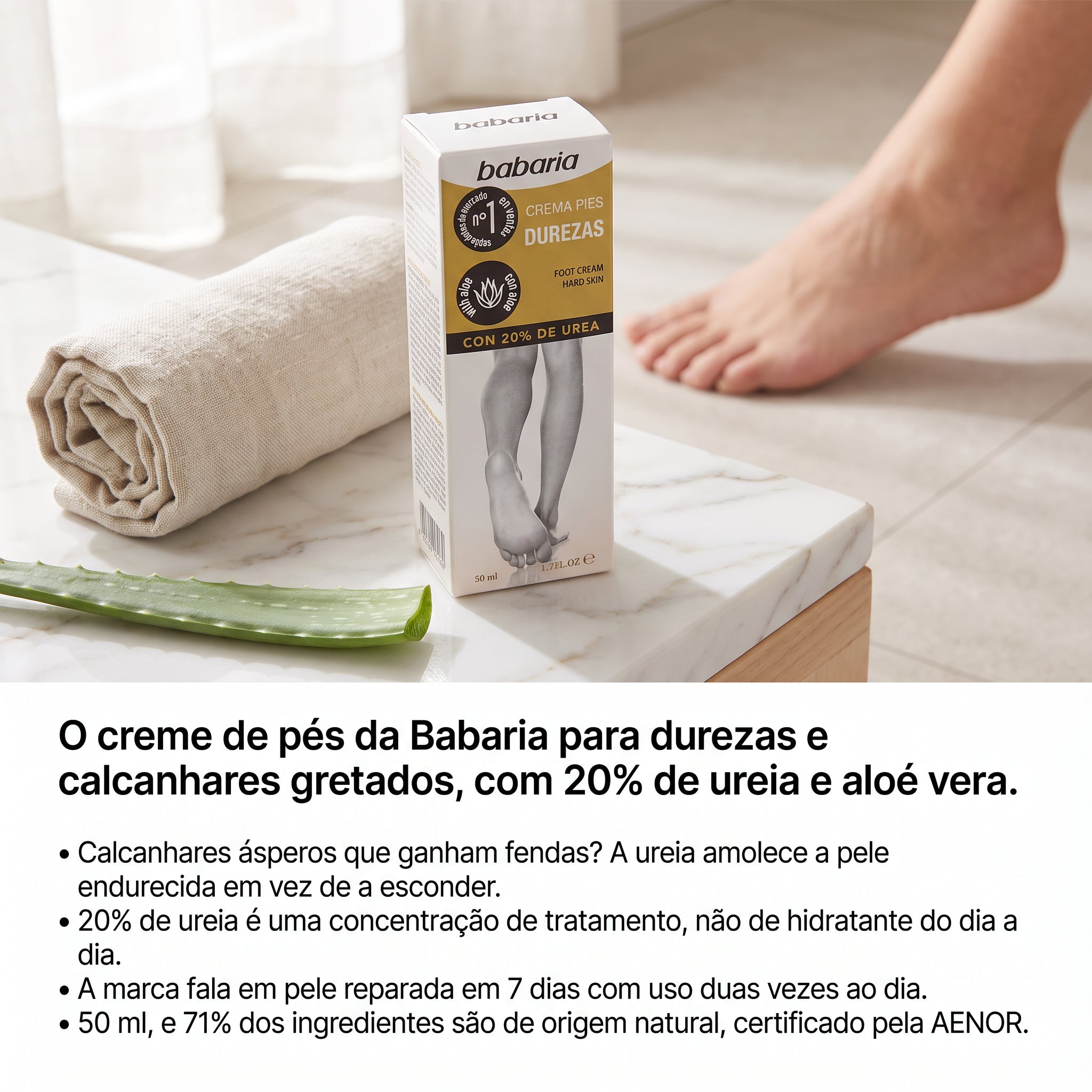 Babaria Creme de Pés Durezas Ureia 20% 50ml — foto 2