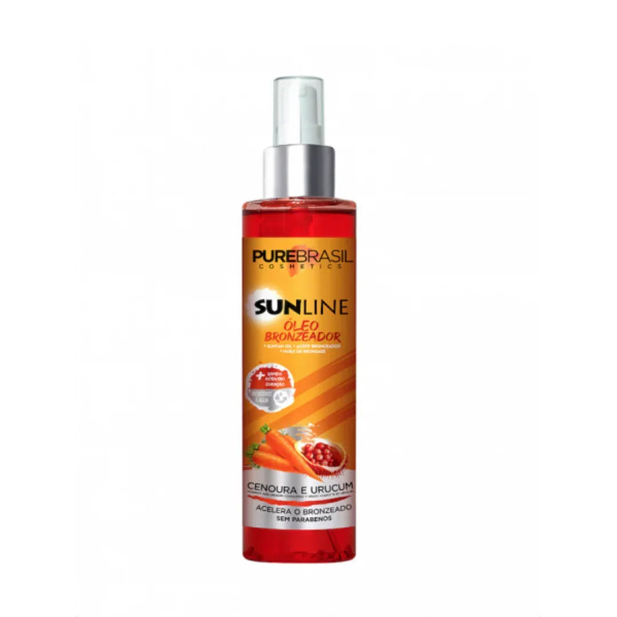 Pure Brasil Óleo Bronzeador de Cenoura com sementes de Urucum 200ml - Ilha dos cosméticos