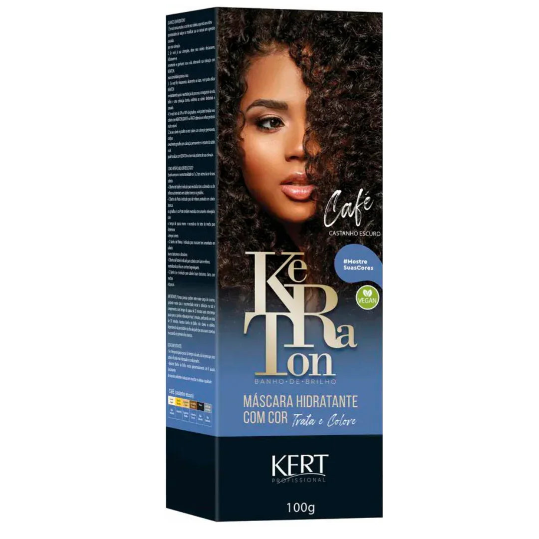 Keraton Banho De Brilho - Café 100g - Ilha dos cosméticos