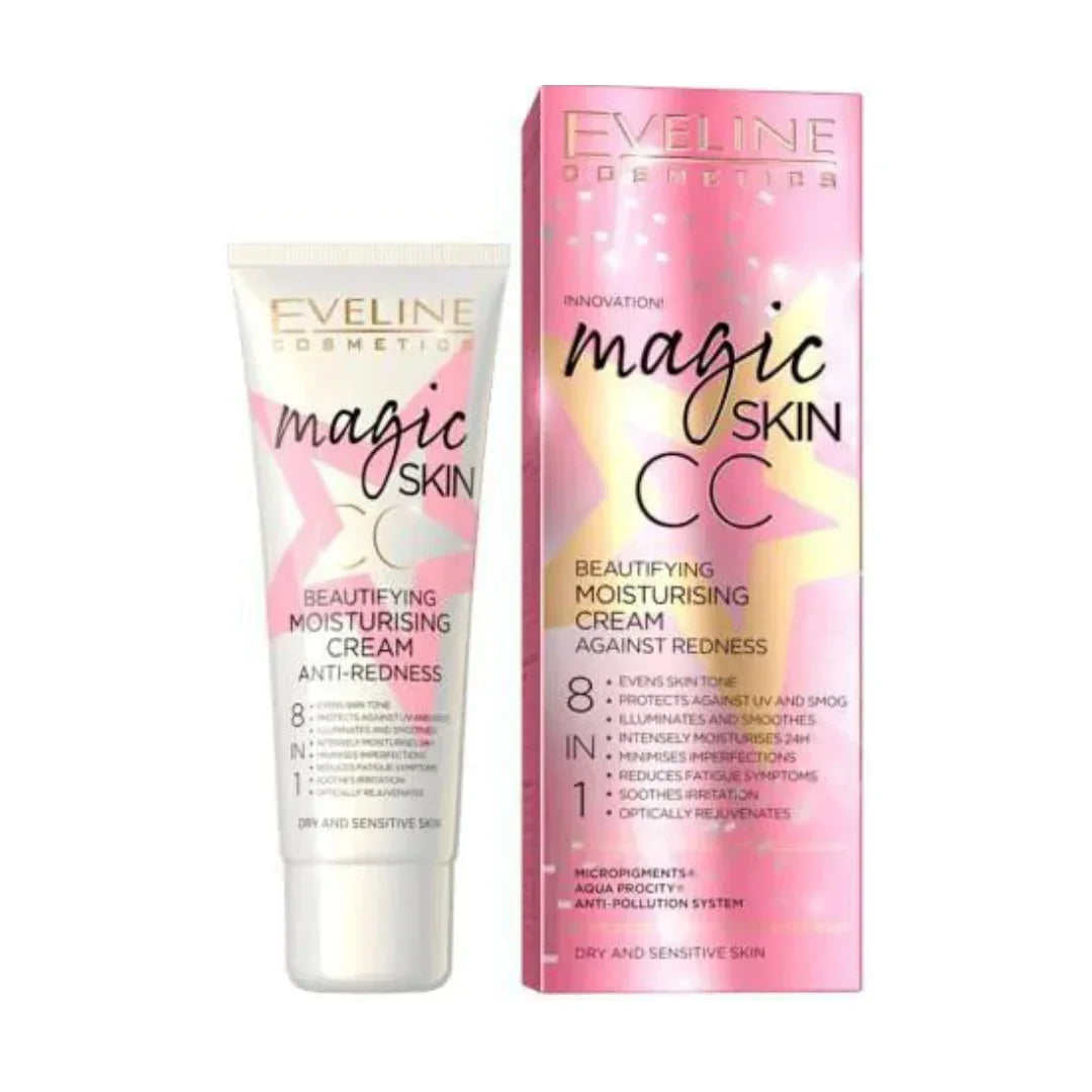 Eveline Cosmetics Magic Skin CC Antivermelhidão 8 em 1 – 50ml - Ilha dos cosméticos