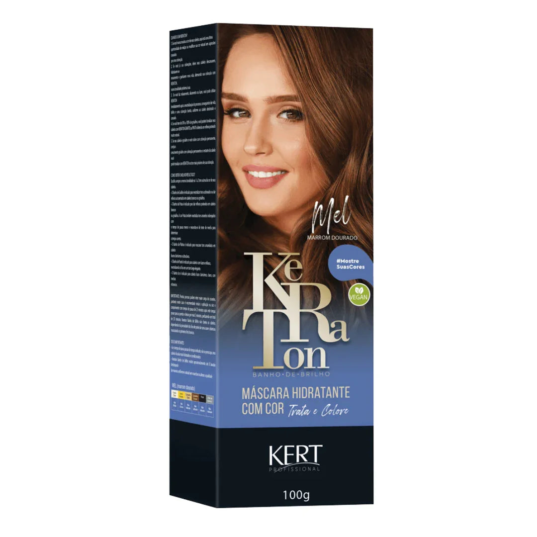 Keraton Banho De Brilho - Mel 100g - Ilha dos cosméticos