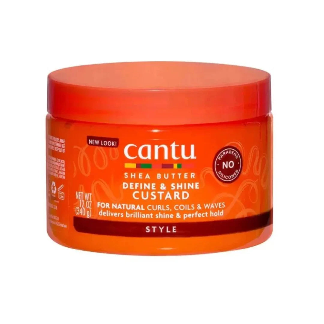Cantu Shea Butter Define & Shine Custard Creme De Fixação 340g - Ilha dos cosméticos