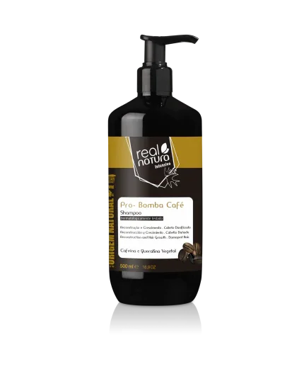 Real Natura Pro-Reparação Bomba Café Shampoo 500ml - Ilha dos cosméticos
