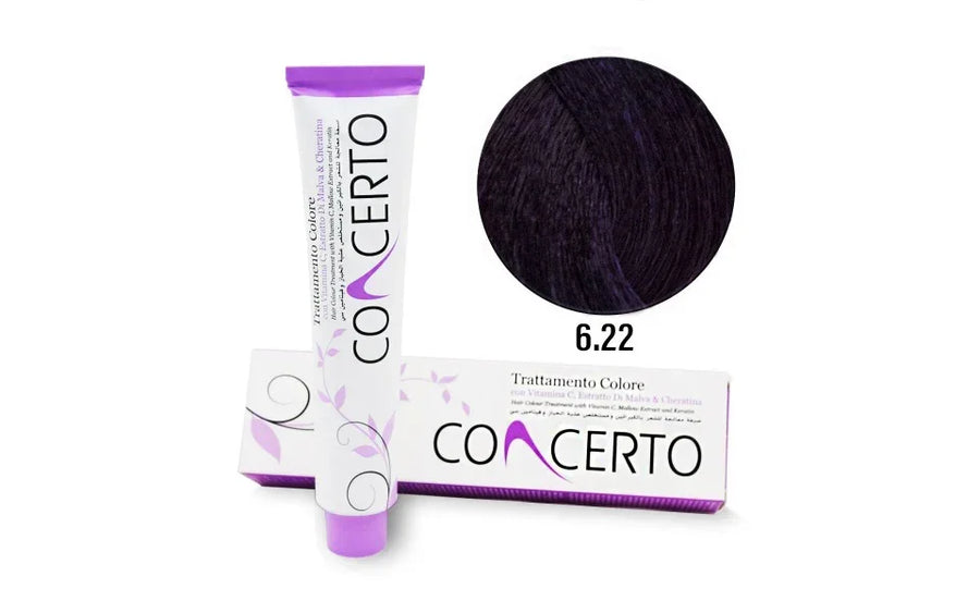 Concerto Coloração Louro Escuro Violeta Intenso n6.22 100ml - Ilha dos cosméticos