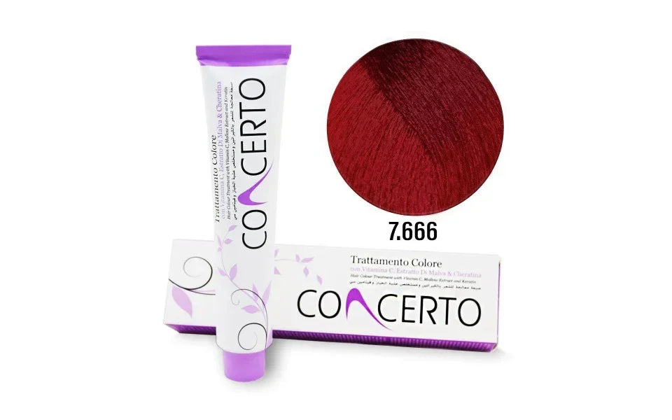 Concerto Coloração Vermelho Infernal Extra Intenso n7.666 100ml - Ilha dos cosméticos
