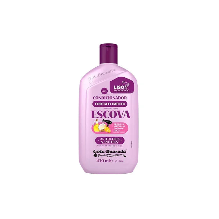 Gota Dourada Cabelos Com Escova Condicionador 430ml - Ilha dos cosméticos