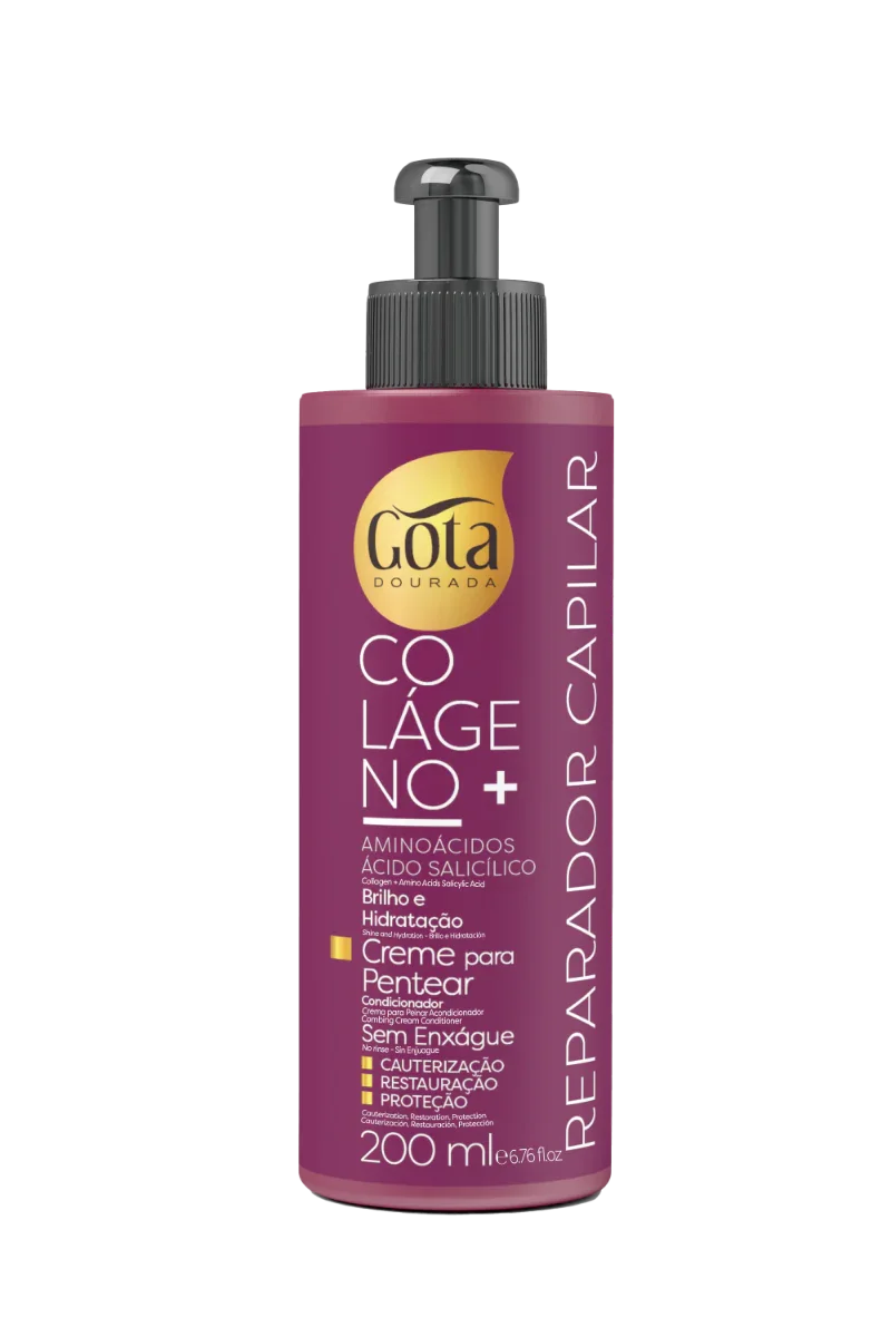 Gota Dourada Colágeno+ Creme Para Pentear 200ml - Ilha dos cosméticos