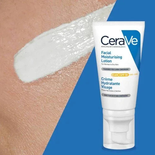 CeraVe Loção Facial Hidratante FPS50 52ml - Ilha dos cosméticos