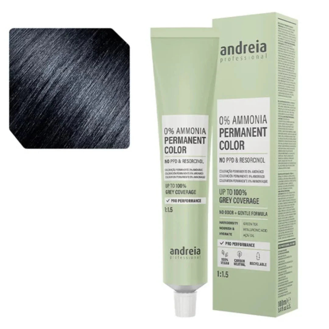 Andreia Coloração Permanente 0% Amoníaco 2.10 Preto Azul - Ilha dos cosméticos