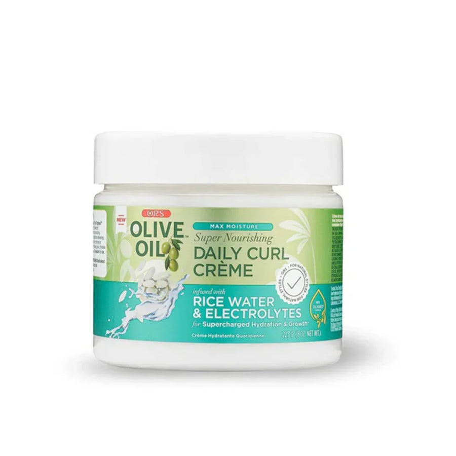 ORS Olive Oil Max Moisture Super Nourishing Daily Curl Crème with Rice Water & Electrolytes 227g - Ilha dos cosméticos