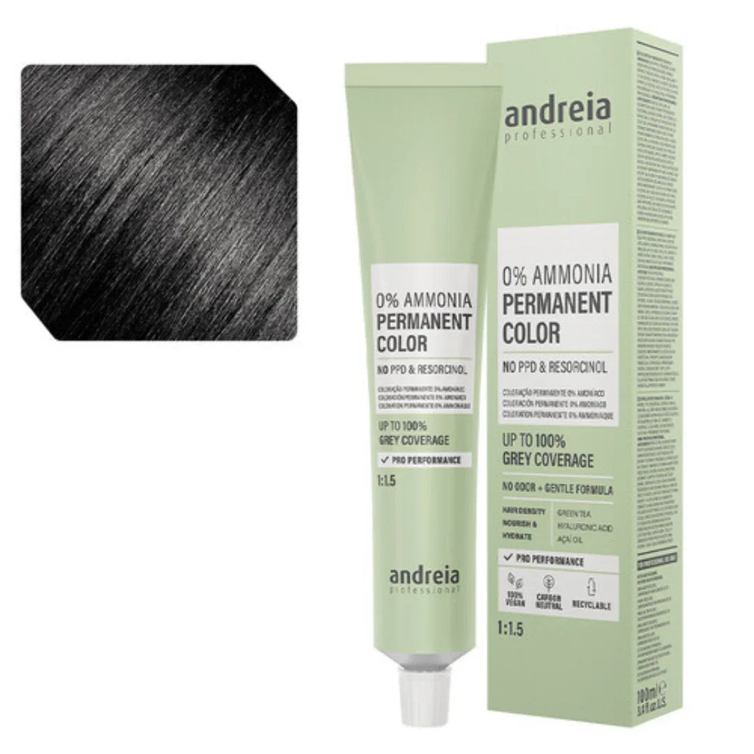 Andreia Coloração Permanente 0% Amoníaco 2.0 Preto Natural - Ilha dos cosméticos