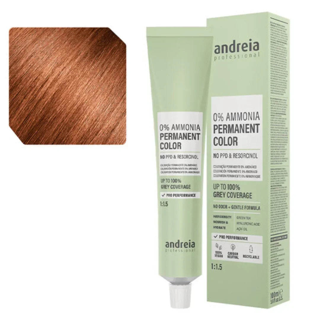 Andreia Coloração Permanente 0% Amoníaco 6.34 Louro Escuro Dourado Cobre - Ilha dos cosméticos