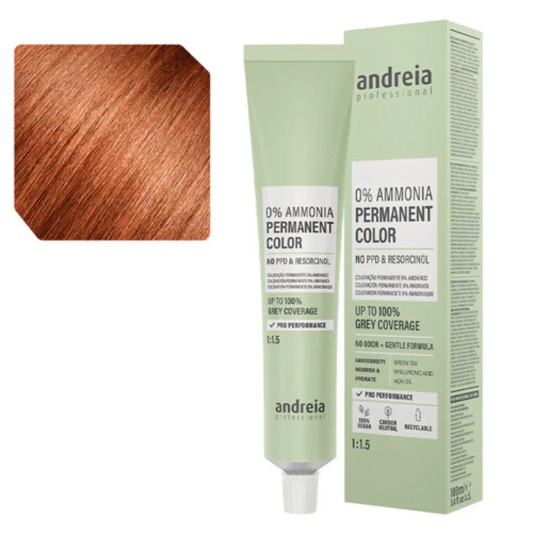 Andreia Coloração Permanente 0% Amoníaco 7.43 Louro Dourado Médio Acobreado - Ilha dos cosméticos