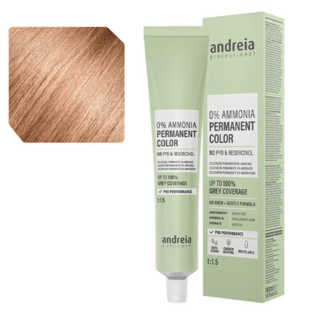 Andreia Coloração Permanente 0% Amoníaco 10.74 Louro Platinado Castanho - Ilha dos cosméticos