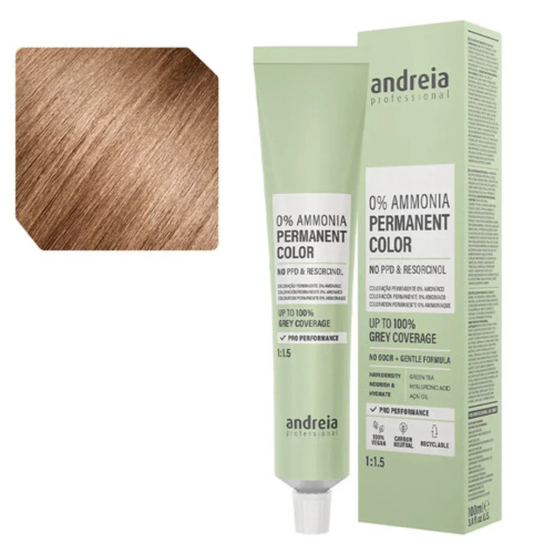Andreia Coloração Permanente 0% Amoníaco 8.3 Louro Claro Dourado - Ilha dos cosméticos