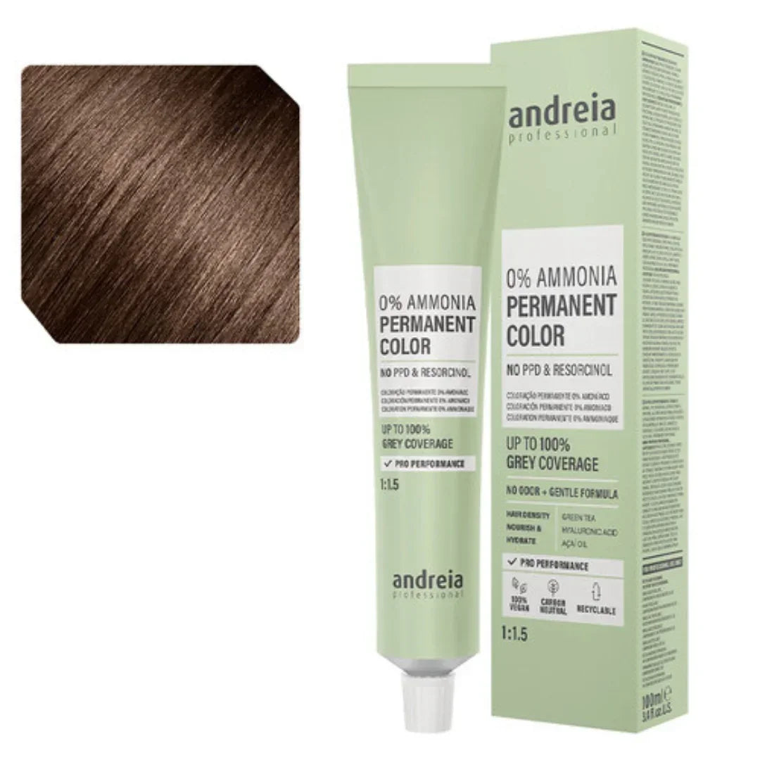 Andreia Coloração Permanente 0% Amoníaco 4.3 Castanho Médio Dourado - Ilha dos cosméticos