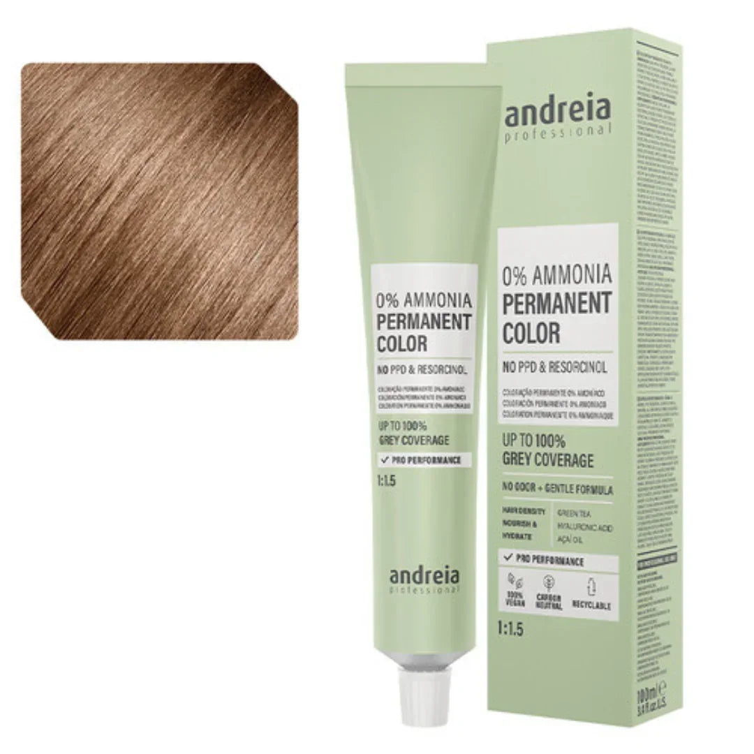 Andreia Coloração Permanente 0% Amoníaco 7.3 Louro Médio Dourado - Ilha dos cosméticos