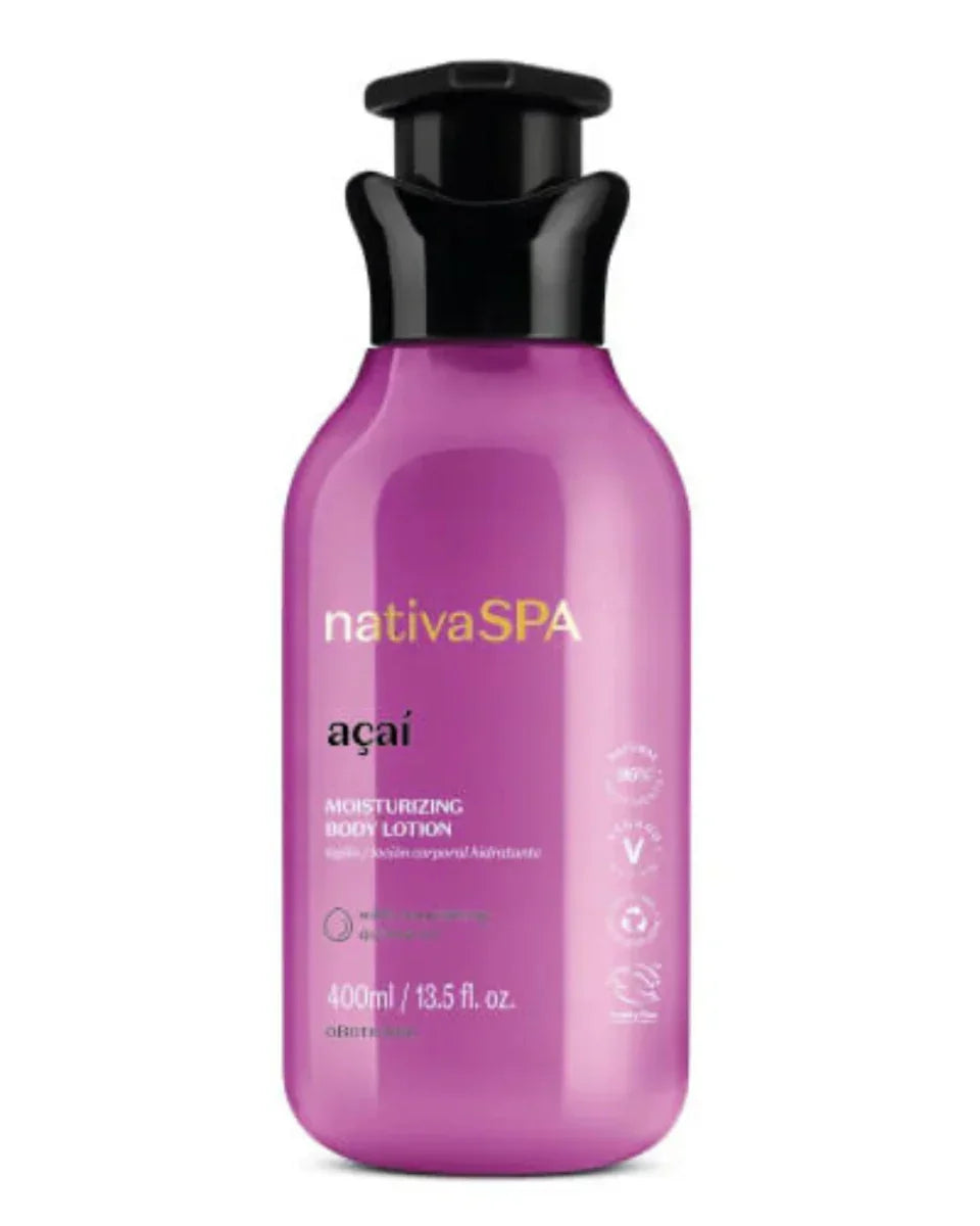 O Boticário Loção Hidratante Corporal Nativa Spa Açaí 400ml - Ilha dos cosméticos