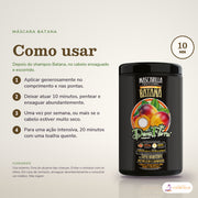 Máscara Batana Dona Flora Nutrição e Suavidade: passos numerados de como usar e os cuidados no fundo