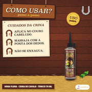 Tónico Crina de Cavalo Dona Flora Fortalecedor: passo a passo da massagem com a ponta dos dedos, para fazer todos os dias