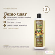 Shampoo de Gengibre Dona Flora Ajuda no Crescimento: passos numerados de como usar e os cuidados no fundo