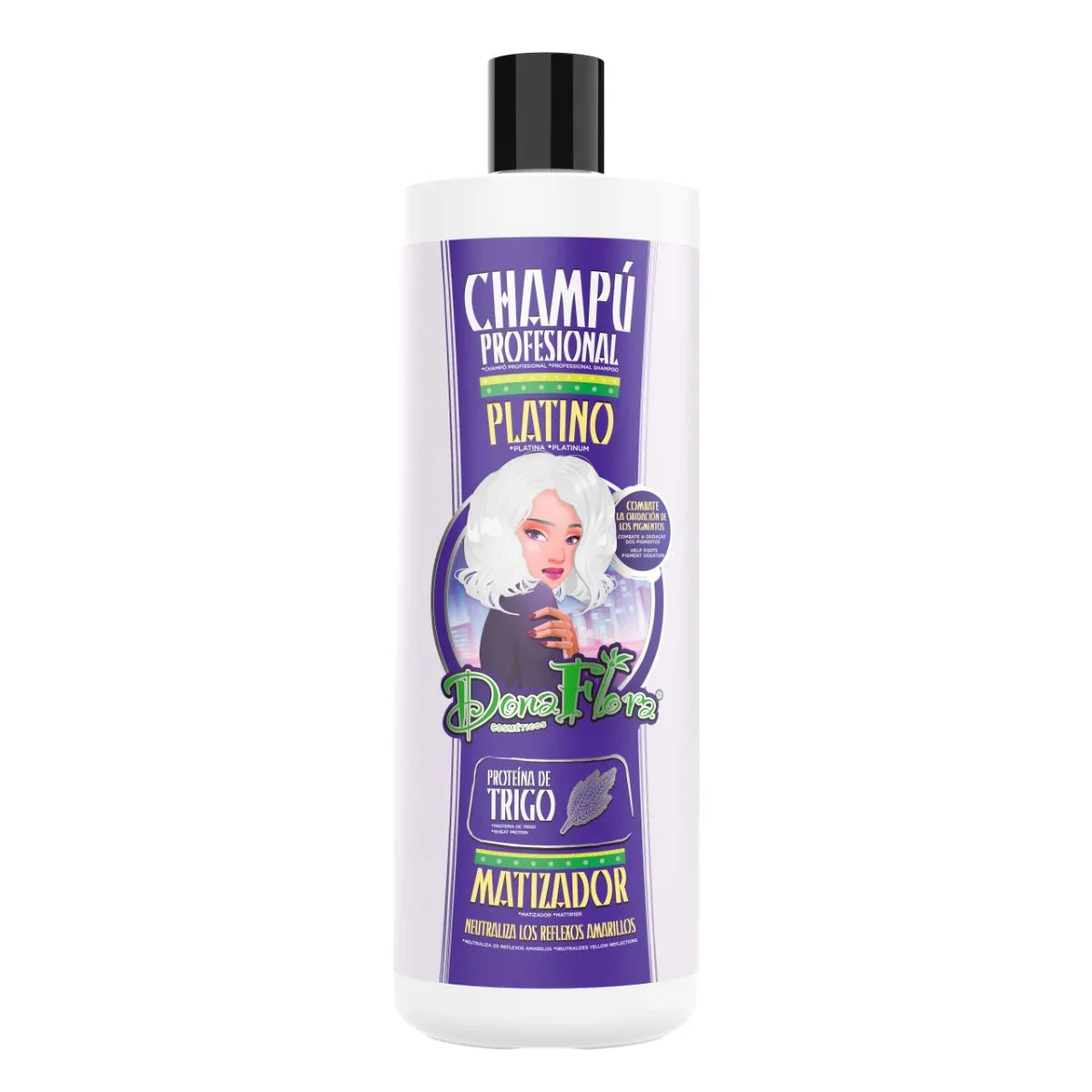 Dona Flora Platinado Matizador Shampoo 1L - Ilha dos cosméticos