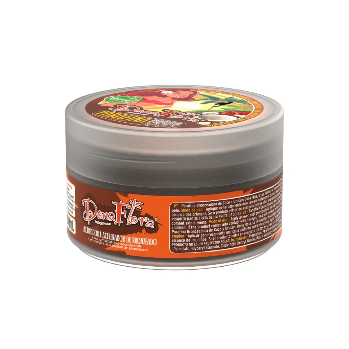 Dona Flora Parafina Bronzeadora de Coco e Urucum 200ml - Ilha dos cosméticos