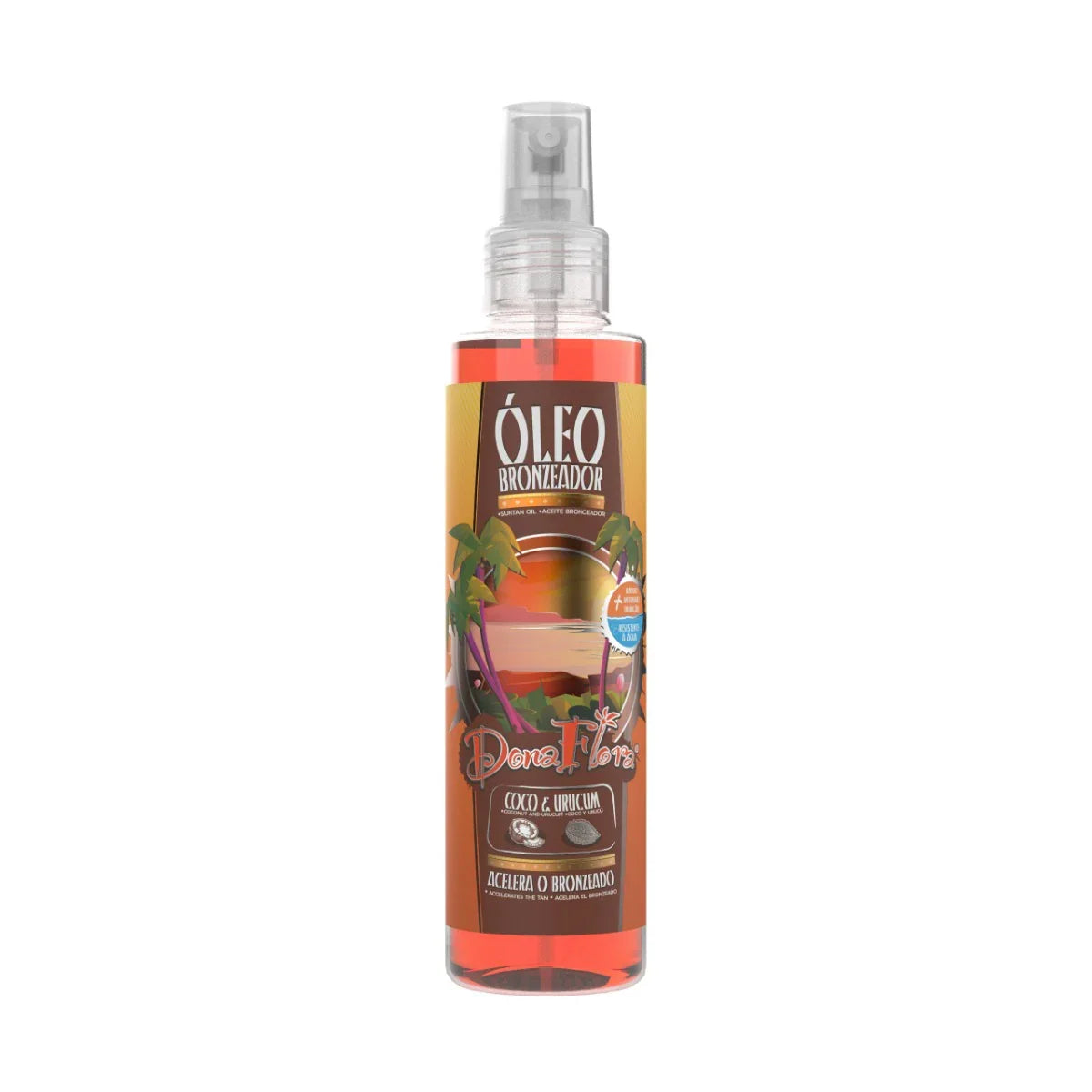 Dona Flora Óleo Bronzeador Coco e Urucum 200ml - Ilha dos cosméticos