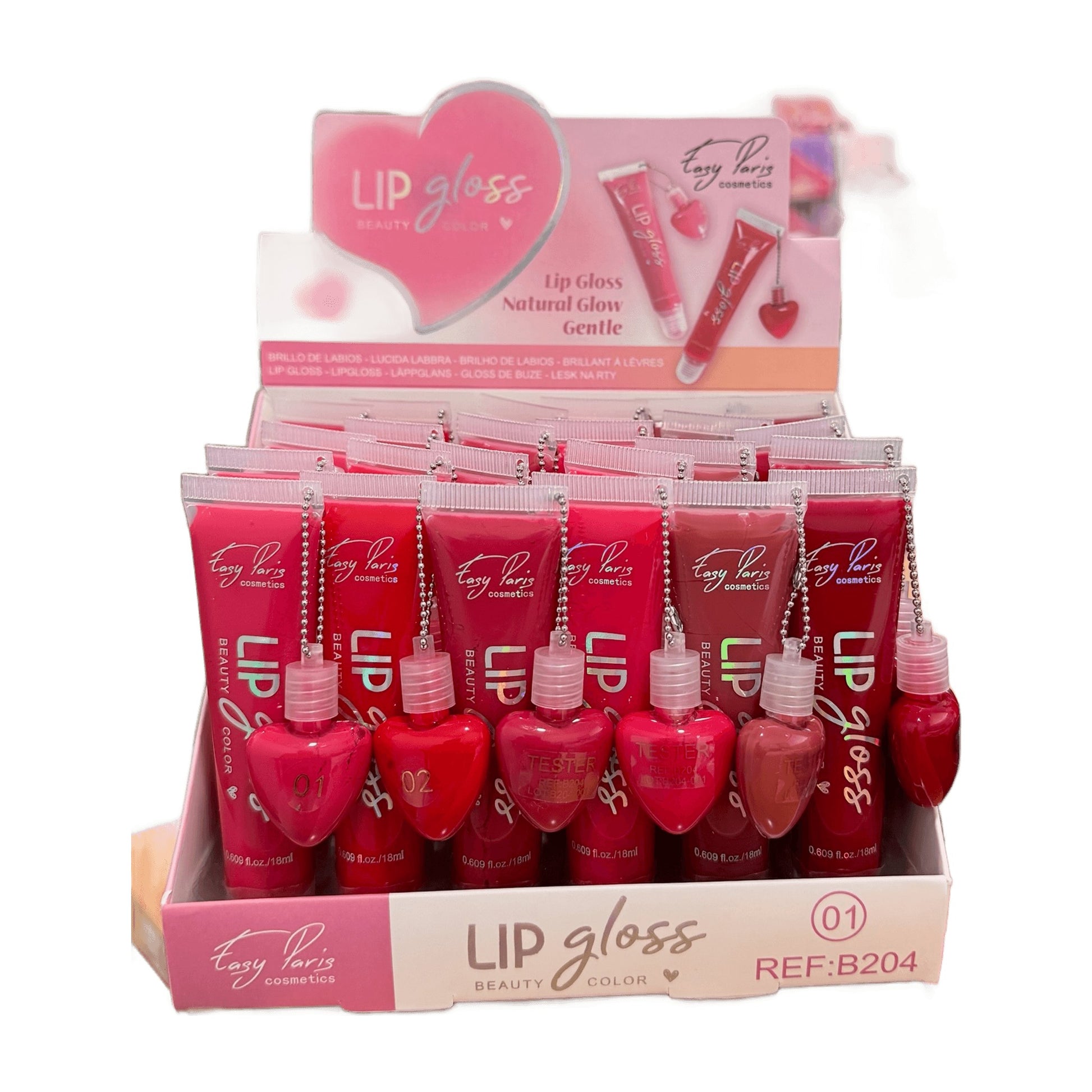 Easy Paris Lip Gloss Beauty Color — expositor 6 tons