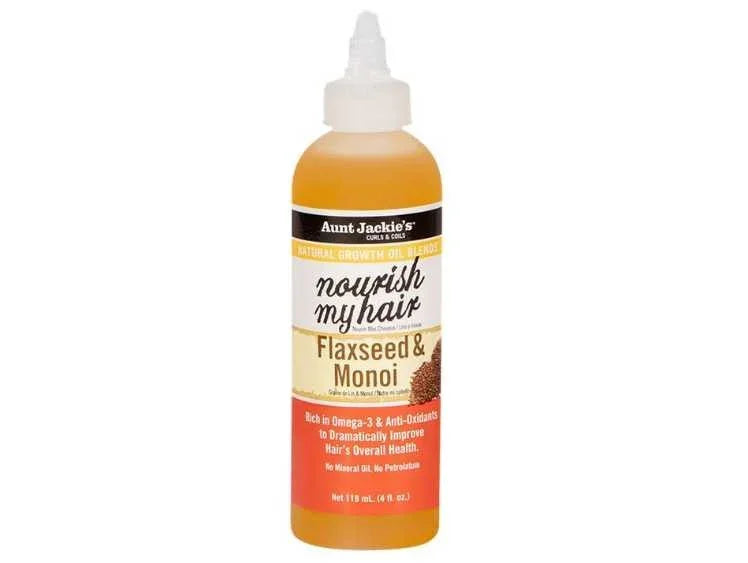 Aunt Jackie's Growth Nourish My Hair Flaxseed & Monoi 118ml - Ilha dos cosméticos