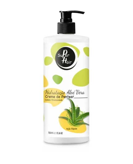 Super Hair Hidratação Aloe Vera Cabelo Encaracolado Creme de Pentear 750ml - Ilha dos cosméticos