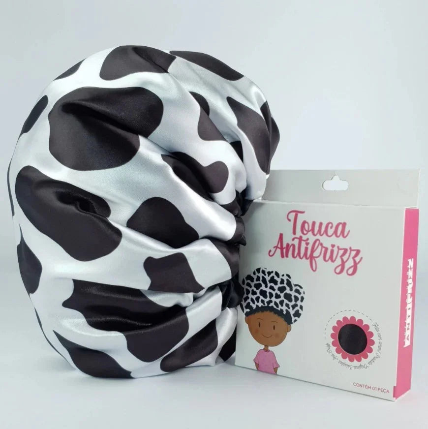 Soulta Touca Cetim Anti Frizz com Elástico Ajustável Vaquinha Camada Dupla