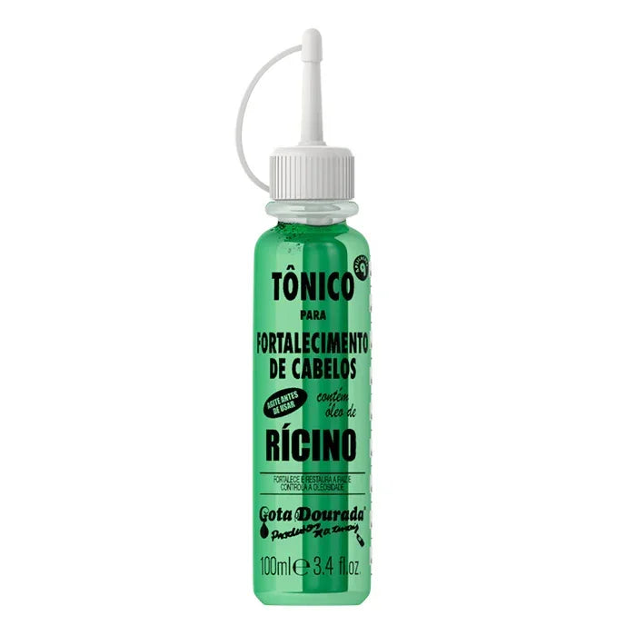 Gota Dourada Tónico De Fortalecimento Capilar - Óleo De Rícino 100ml - Ilha dos cosméticos