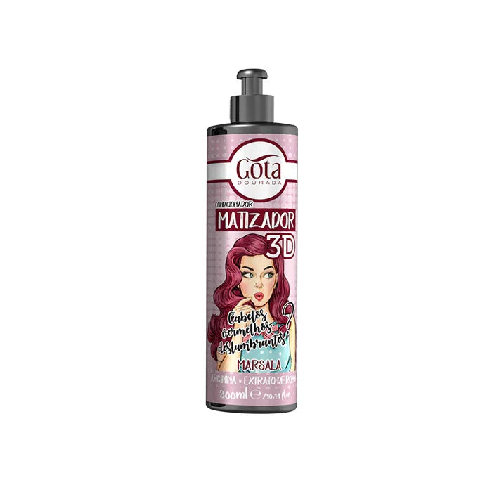 Gota Dourada Matizador 3D - Marsala 300ml - Ilha dos cosméticos