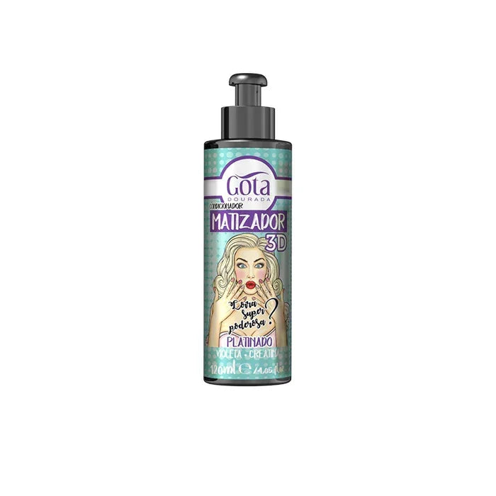 Gota Dourada Matizador 3D - Platinado 120ml - Ilha dos cosméticos