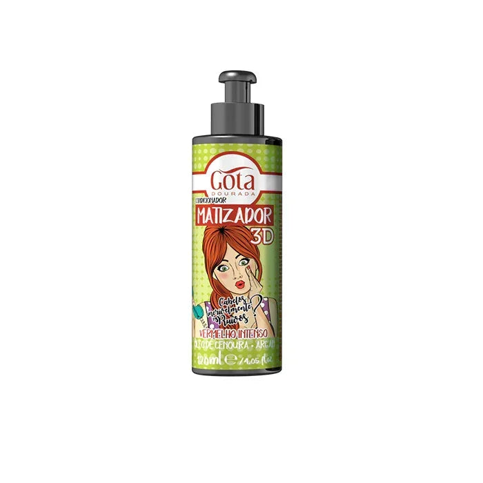 Gota Dourada Matizador 3D - Vermelho Intenso 120ml - Ilha dos cosméticos