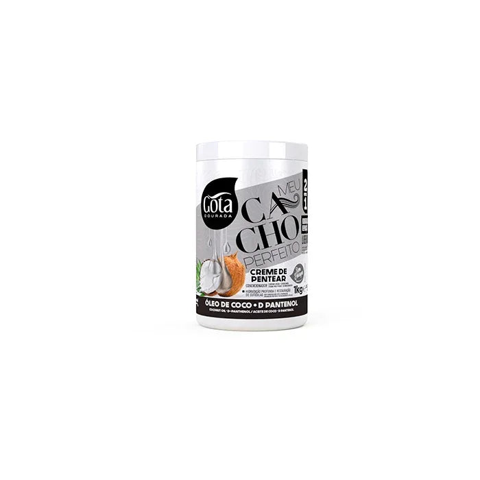 Gota Dourada Meu Cacho Perfeito Creme de Pentear Óleo de Coco D Pantenol1kg - Ilha dos cosméticos