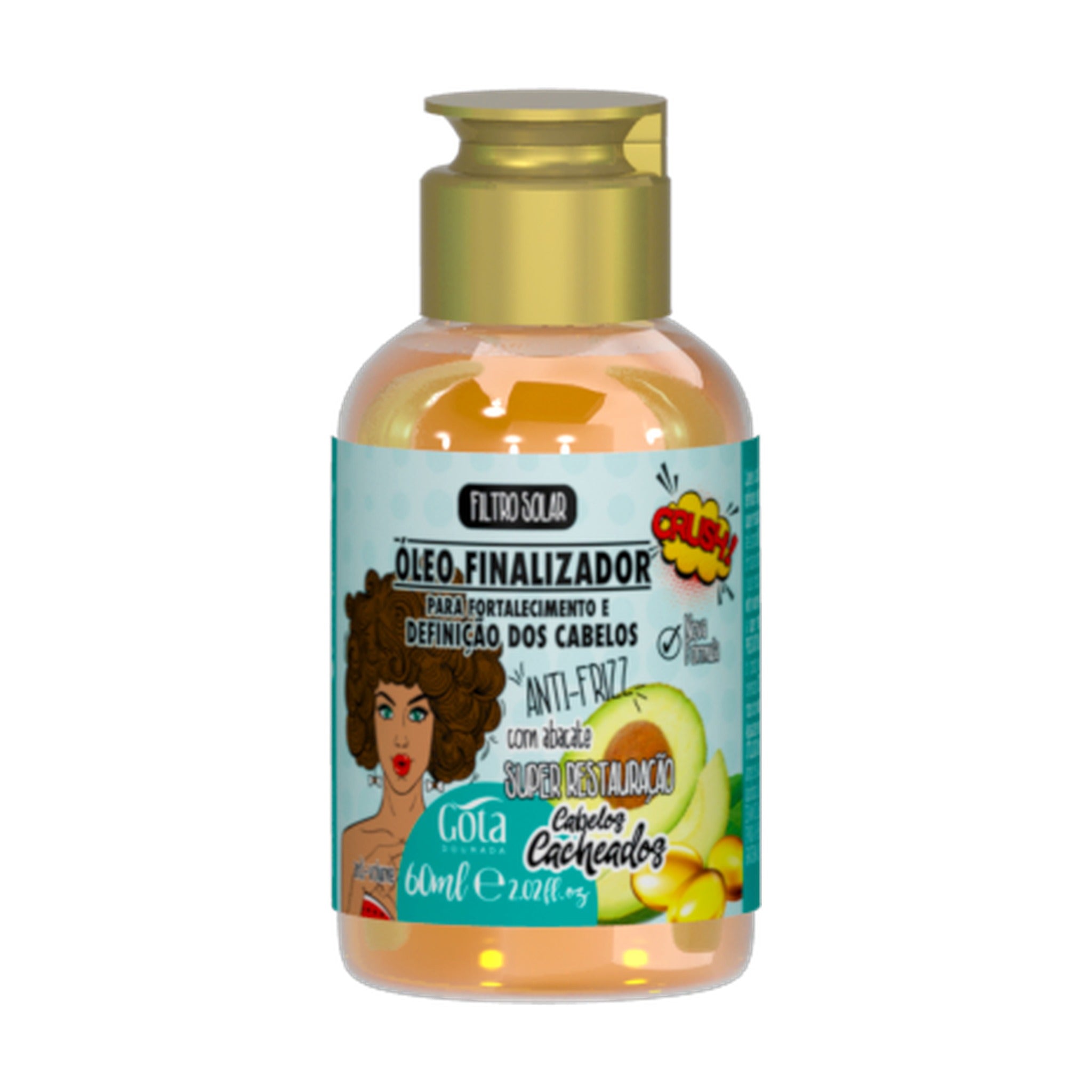 Gota Dourada Cabelos Cacheados Óleo Finalizador 60ml