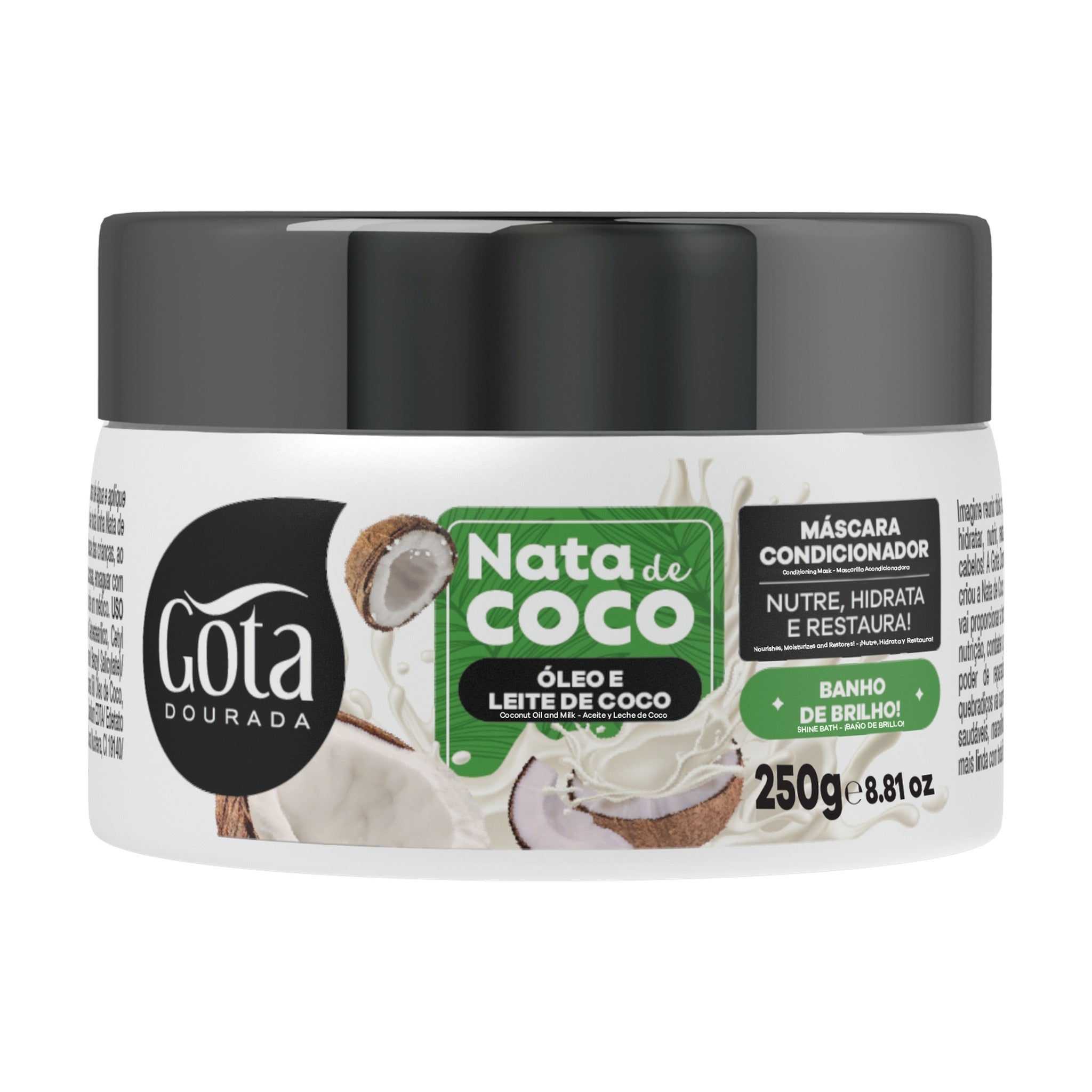 Gota Dourada Máscara Nata De Coco 250g