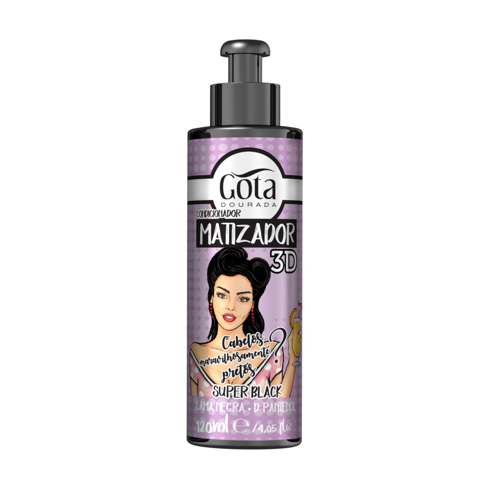 Gota Dourada Matizador 3D - Super Black 120ml