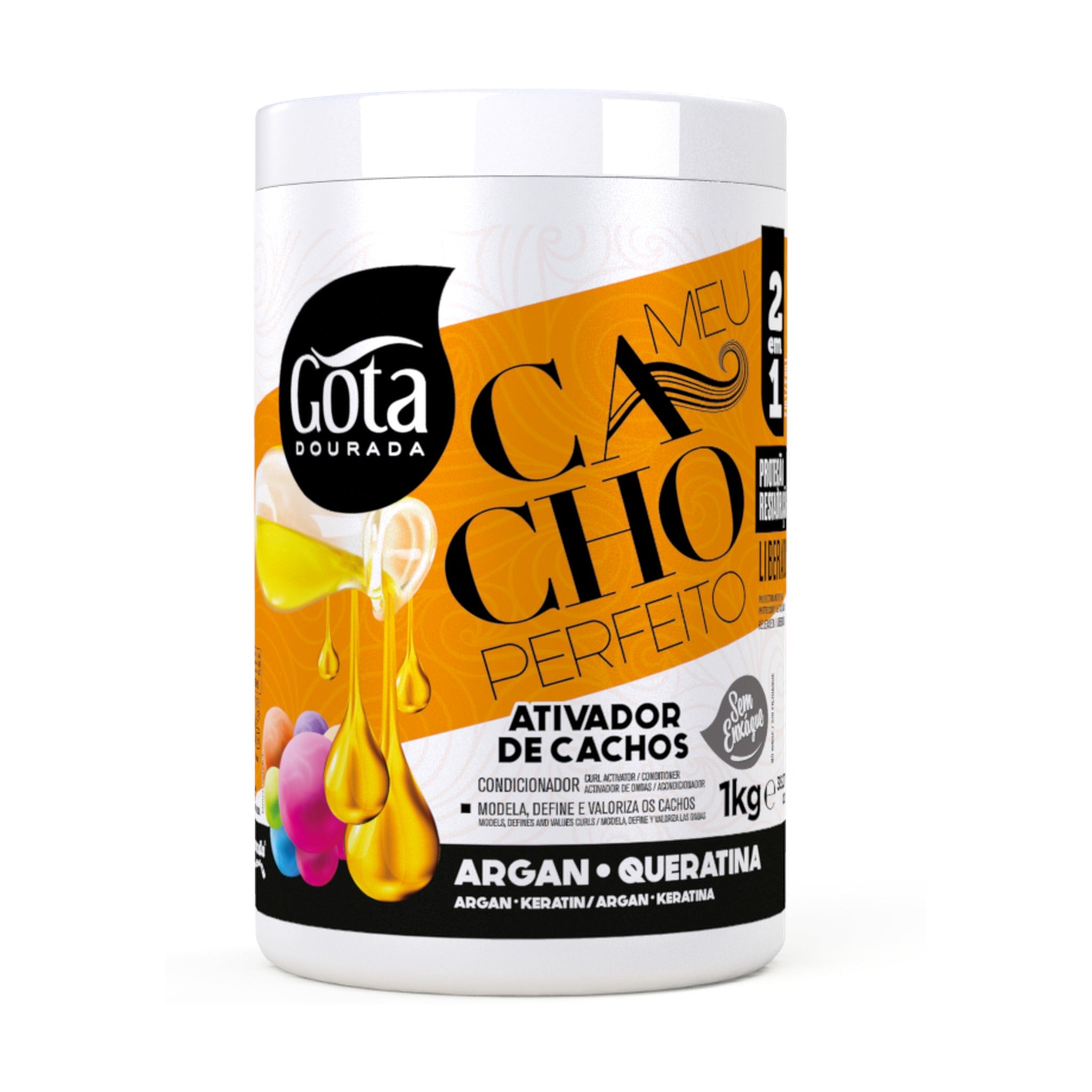 Gota Dourada Meu Cacho Perfeito Ativador De Cachos 1kg