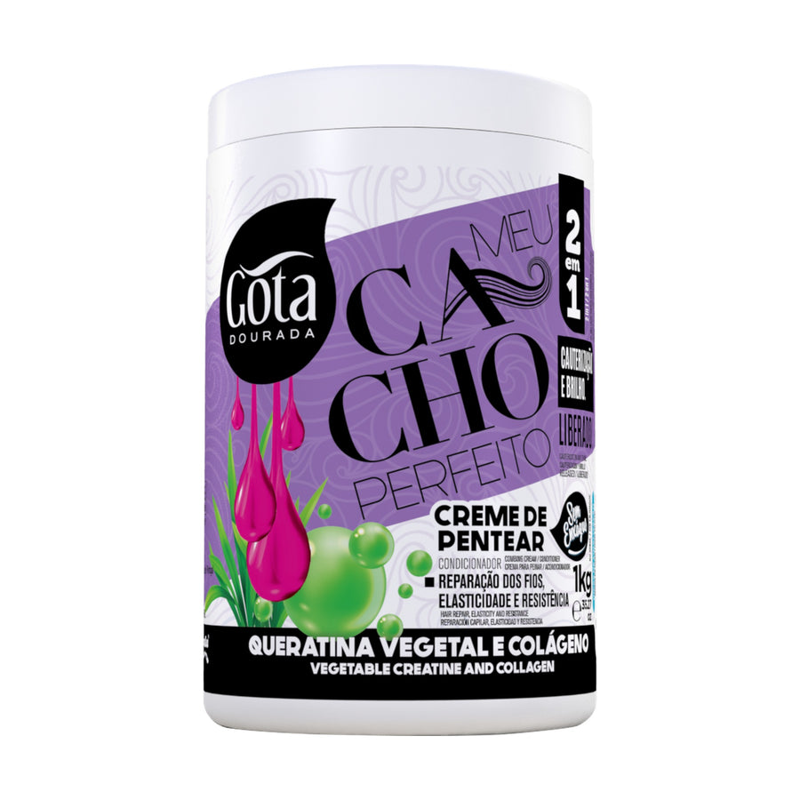 Gota Dourada Meu Cacho Perfeito Queratina Vegetal Creme de Pentear  1kg